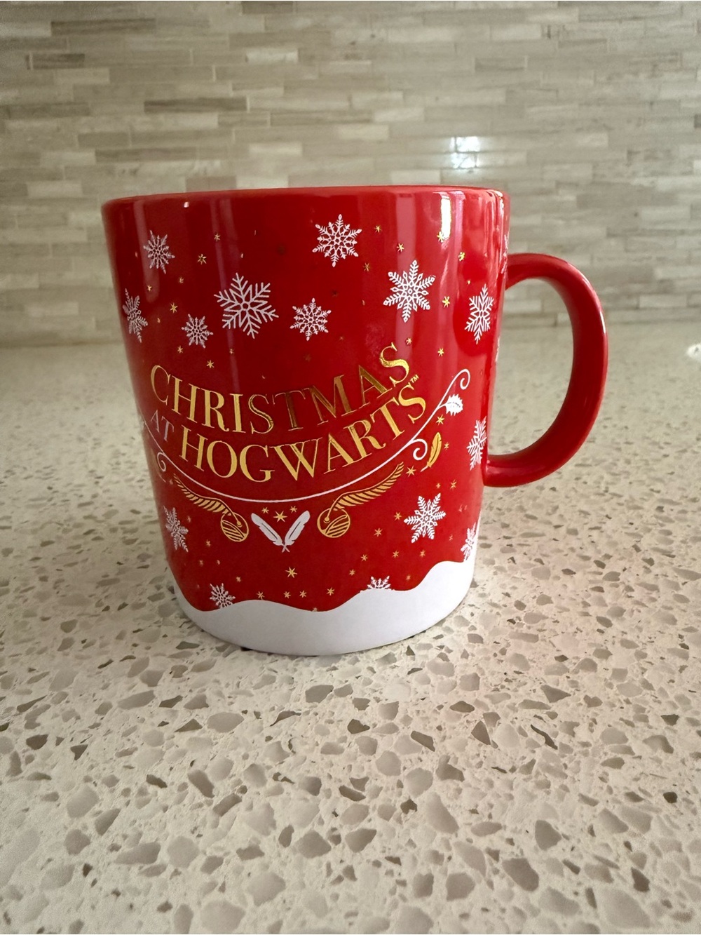 Harry Potter Christmas at Hogwarts Red Holiday Mug New York NY Nordic Festive